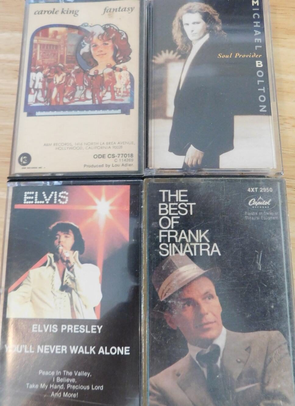 Vintage Cassette Tapes 4 Carole King, Elvis, Michael Bolton, Frank Sinatra